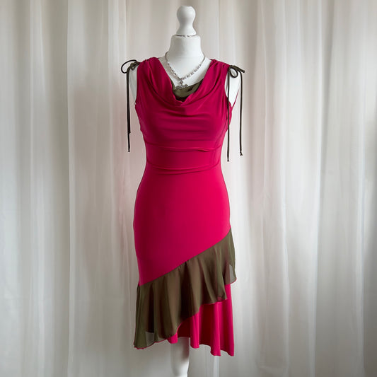 90s Asymmetric Midi Dress - Size S