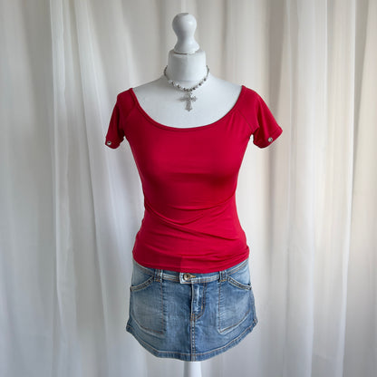 00s Grommet Crop Top - Size S