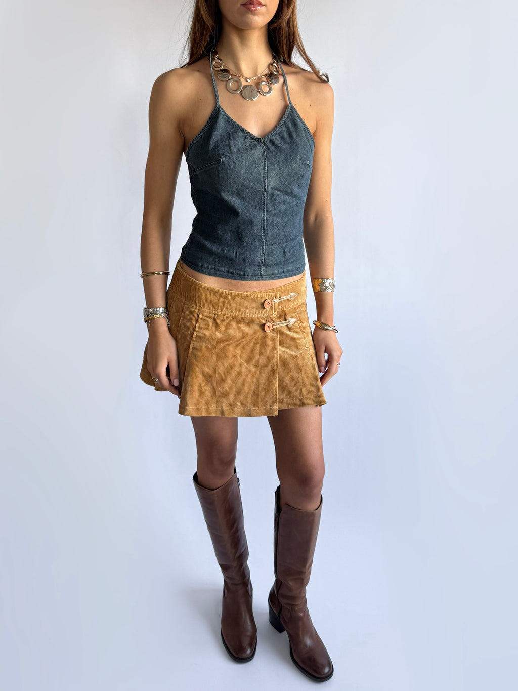 Denim Halter Cami - Size M