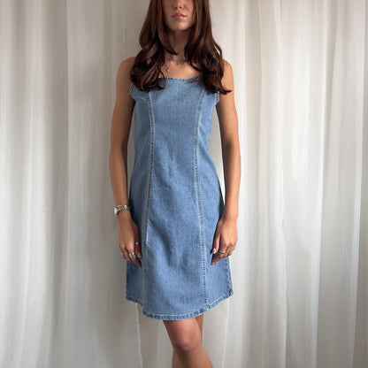 90s Denim Mini Dress - Size M