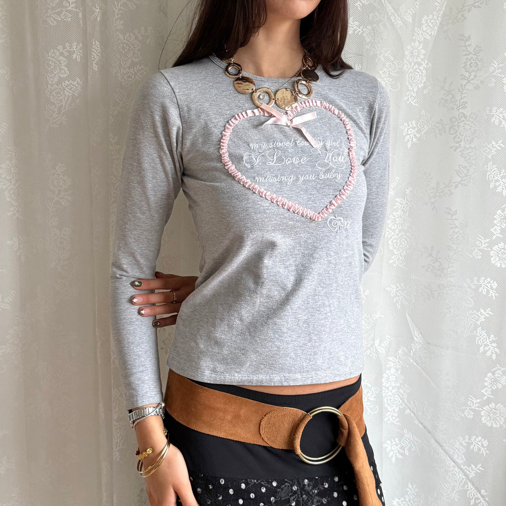 Bow Love Letter Top - Size S