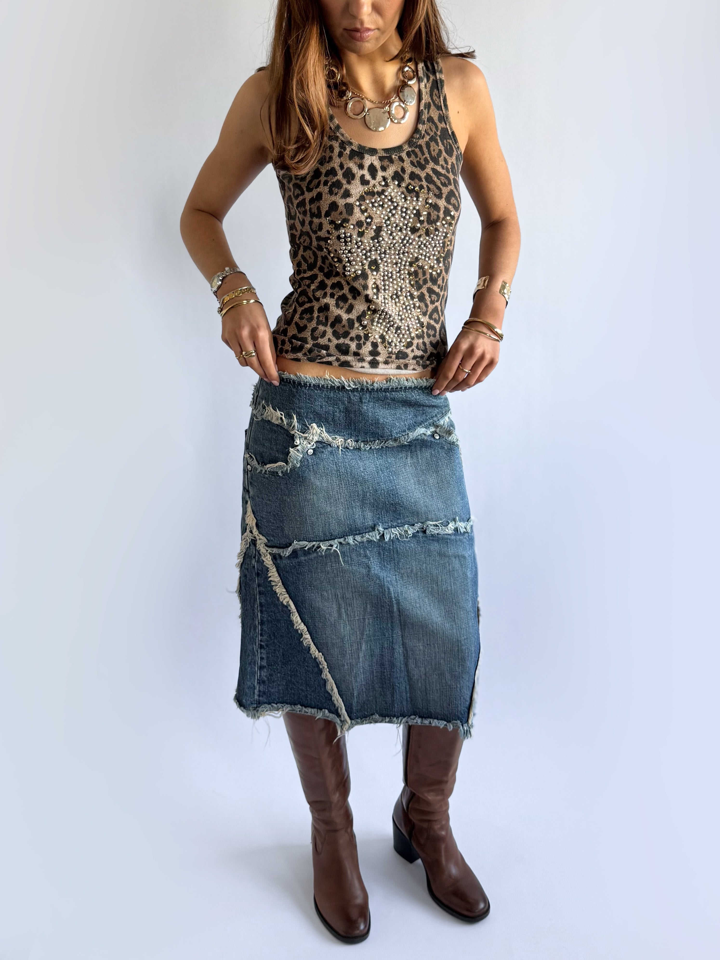 Leopard Studded Cami - Size S