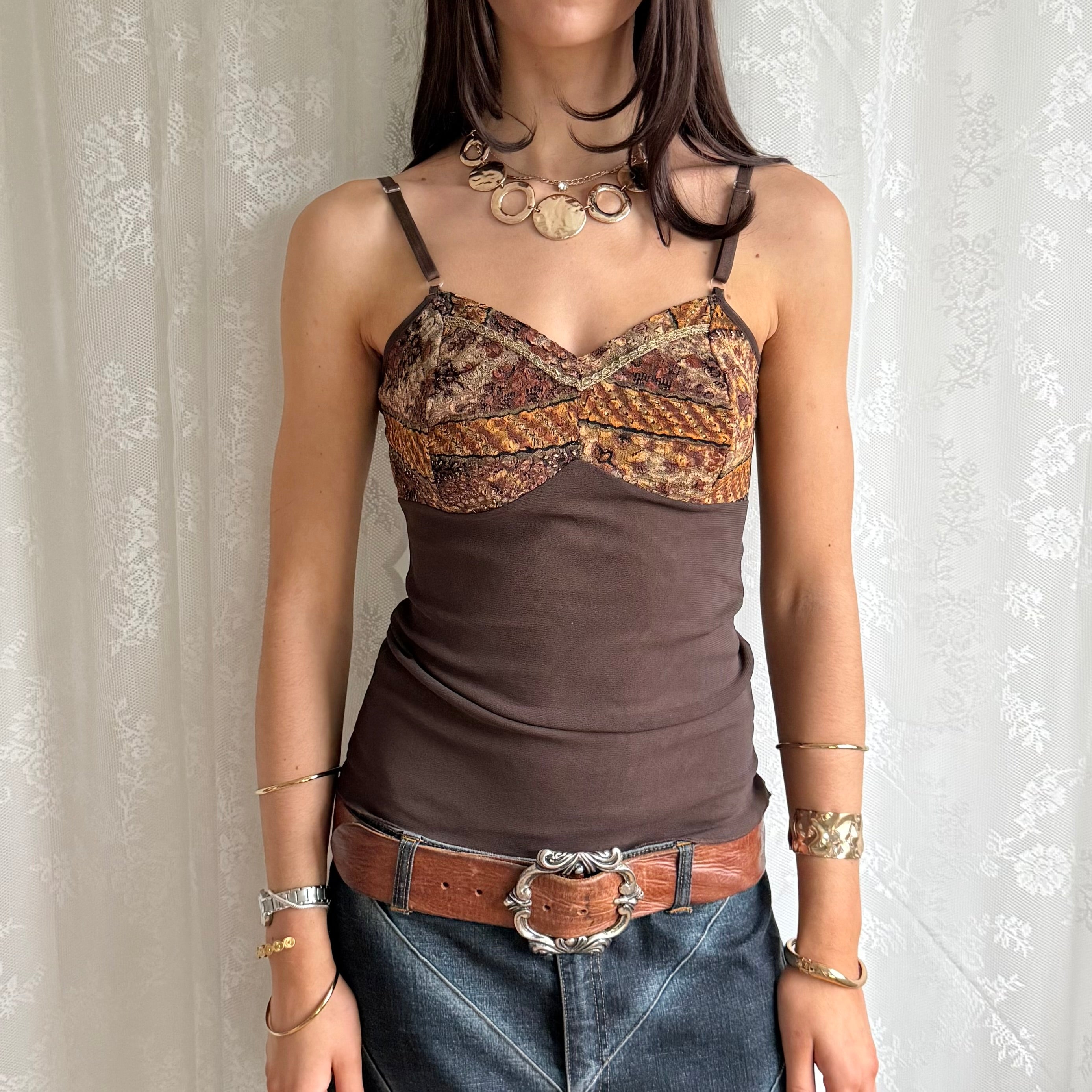 Lace Mesh Cami - Size M