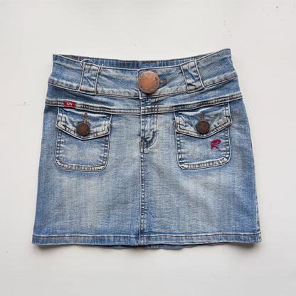 00s Denim Mini Skirt - Size XS