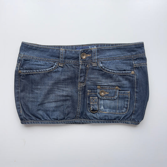 00s Denim Micro Mini Skirt - Size M