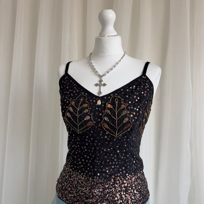 00s Beaded Sequin Cami - Size M