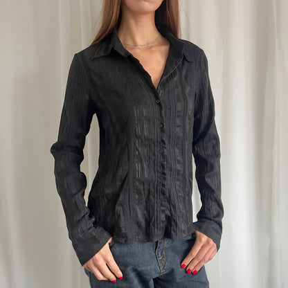 90s Pinstripe Shirt - Size L