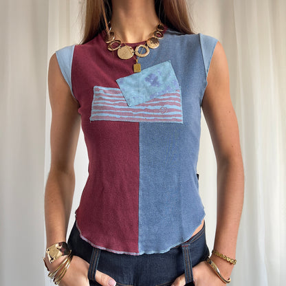 00s USA Graphic Crop Top - Size M