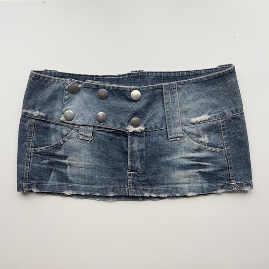 00s Denim Micro Mini Skirt - Size M