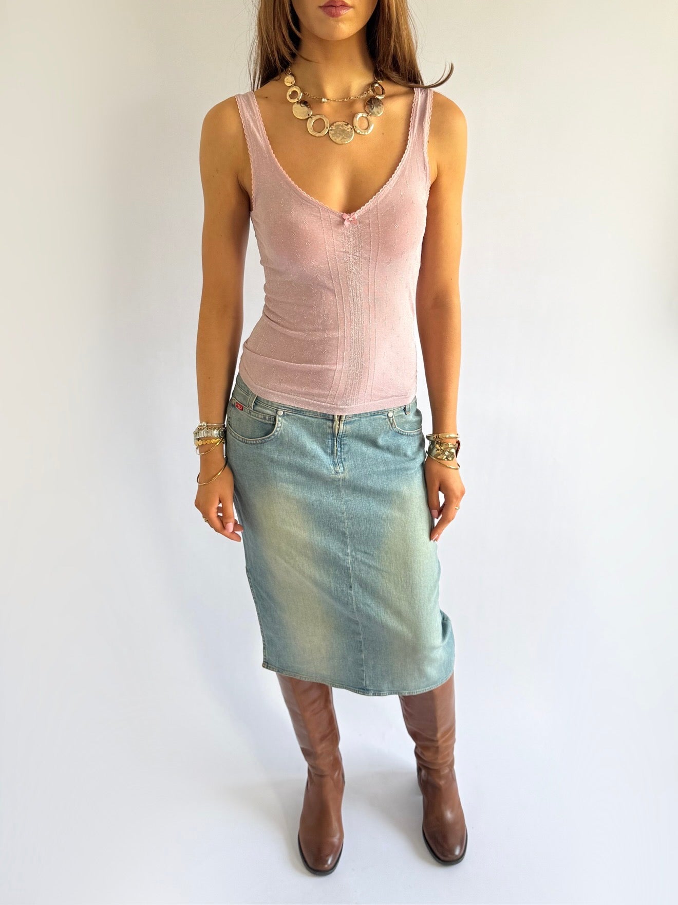 Shimmer Bow Cami - Size S