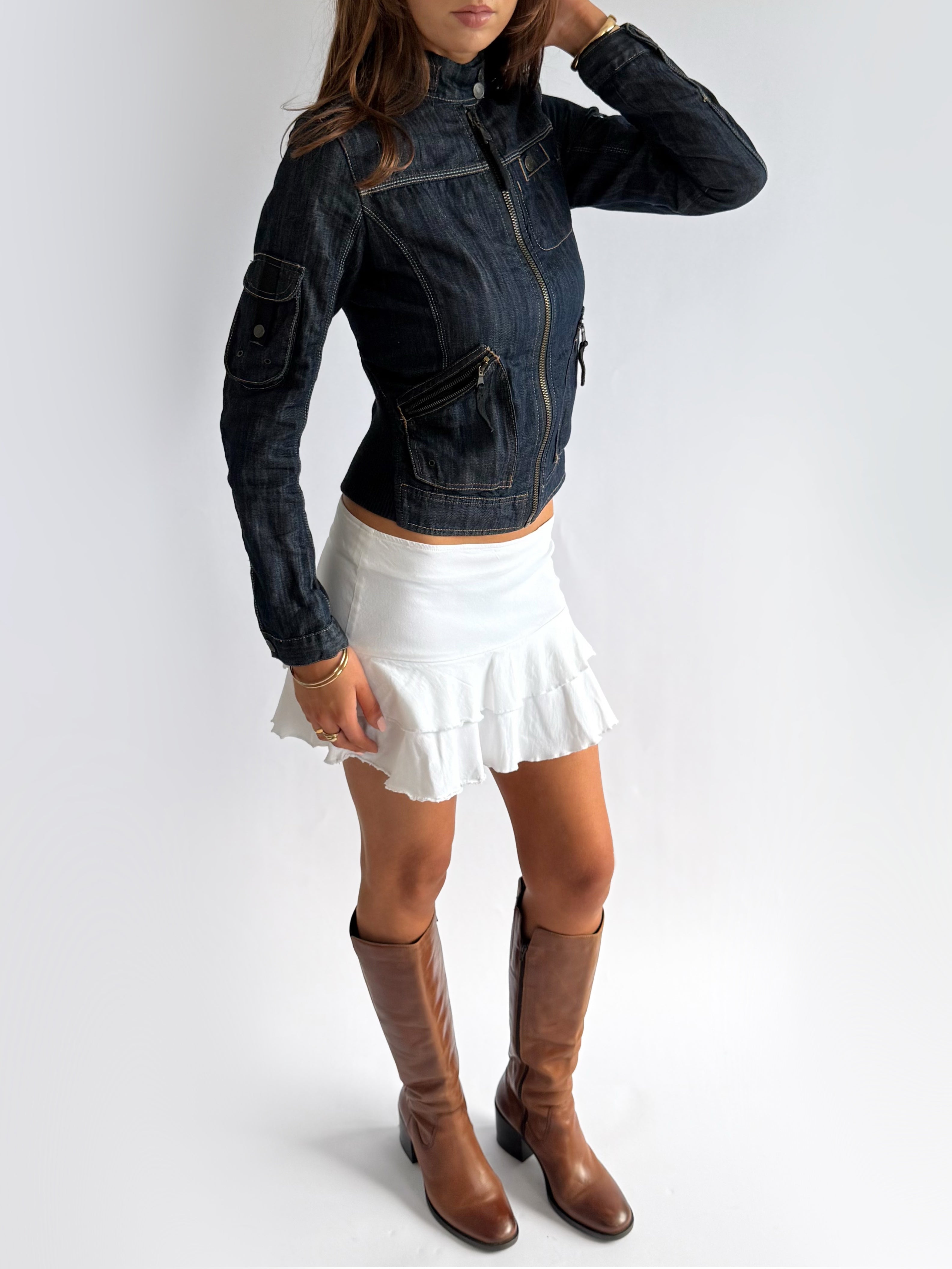 Denim Zip Jacket - Size S