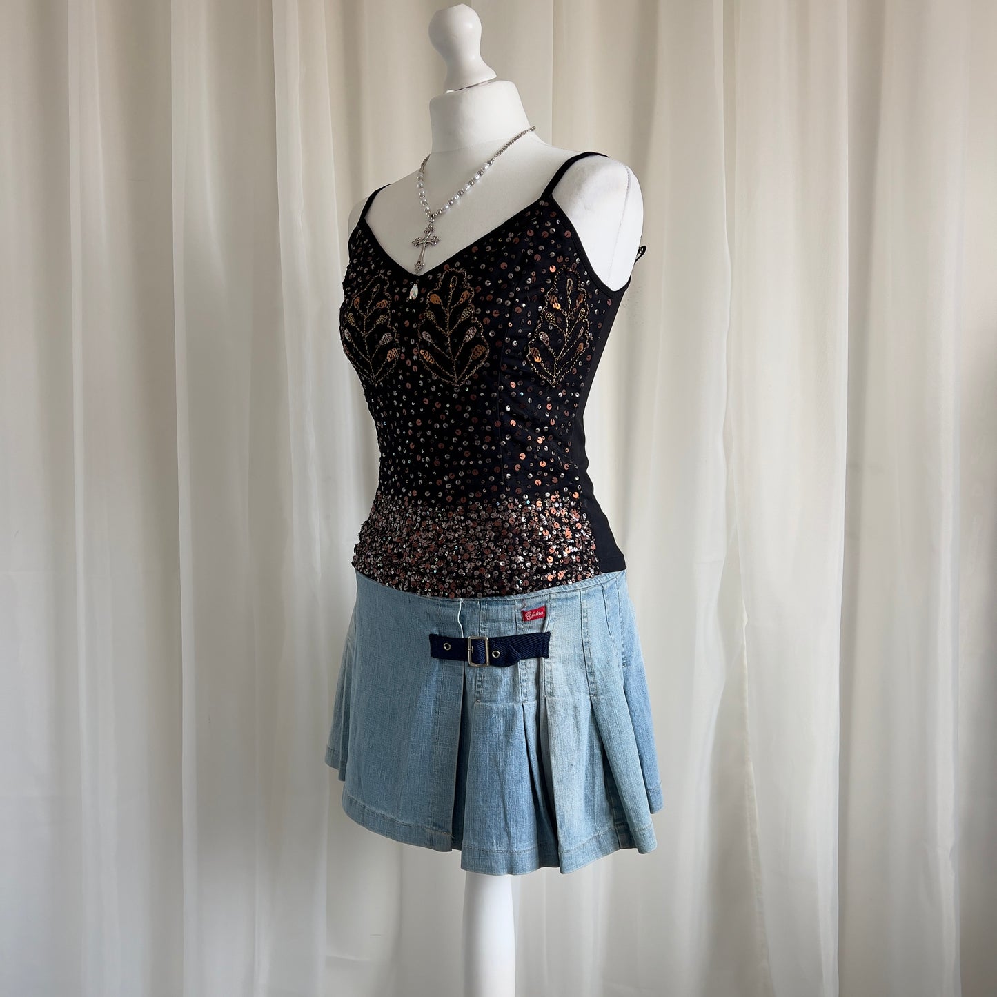 00s Beaded Sequin Cami - Size M