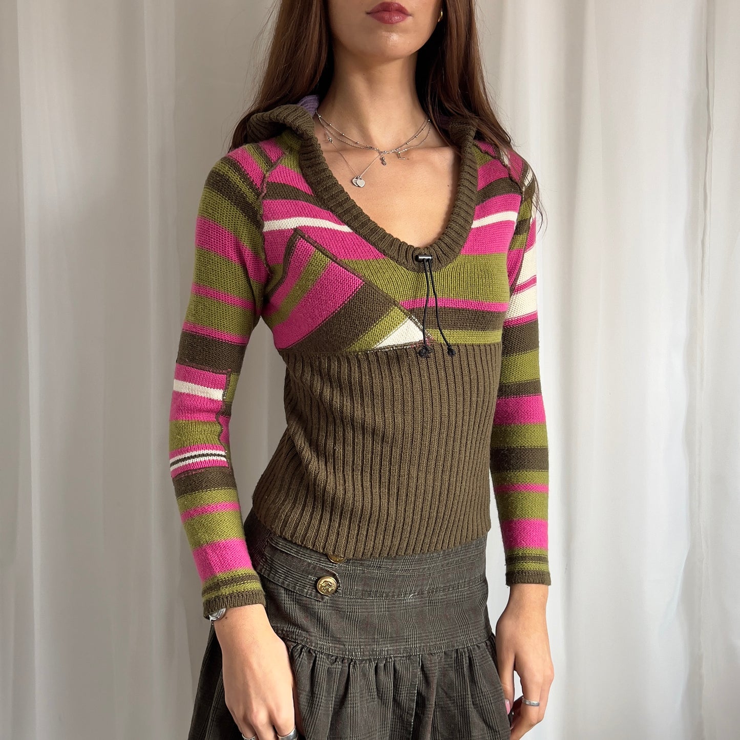 00s Knit & Toggle Hoodie - Size XS