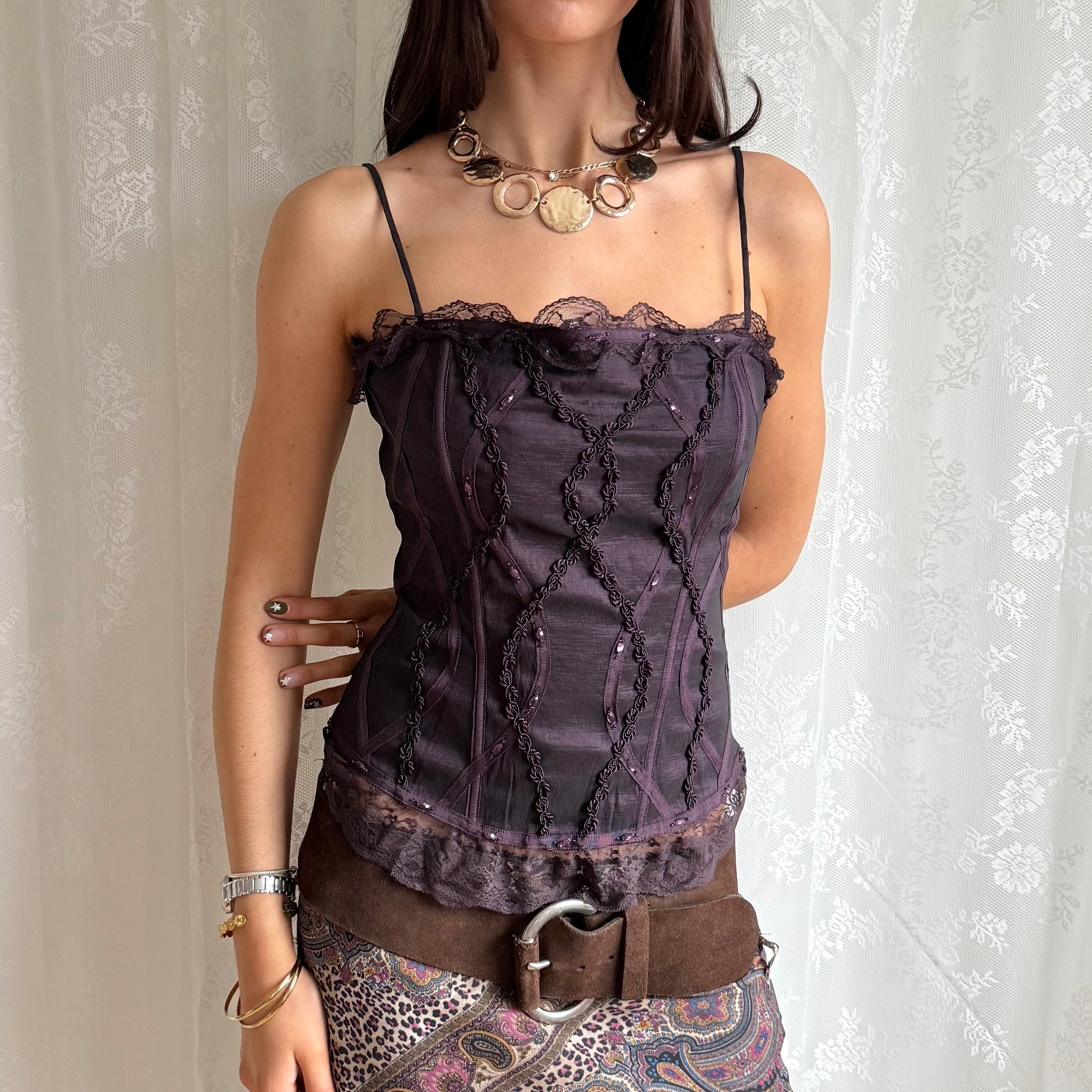 Lace Corset Cami - Size M
