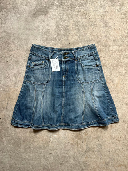 00s Denim Midi Skirt - Size XL