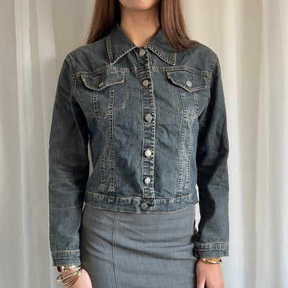 90s Denim Button Up Jacket - Size S