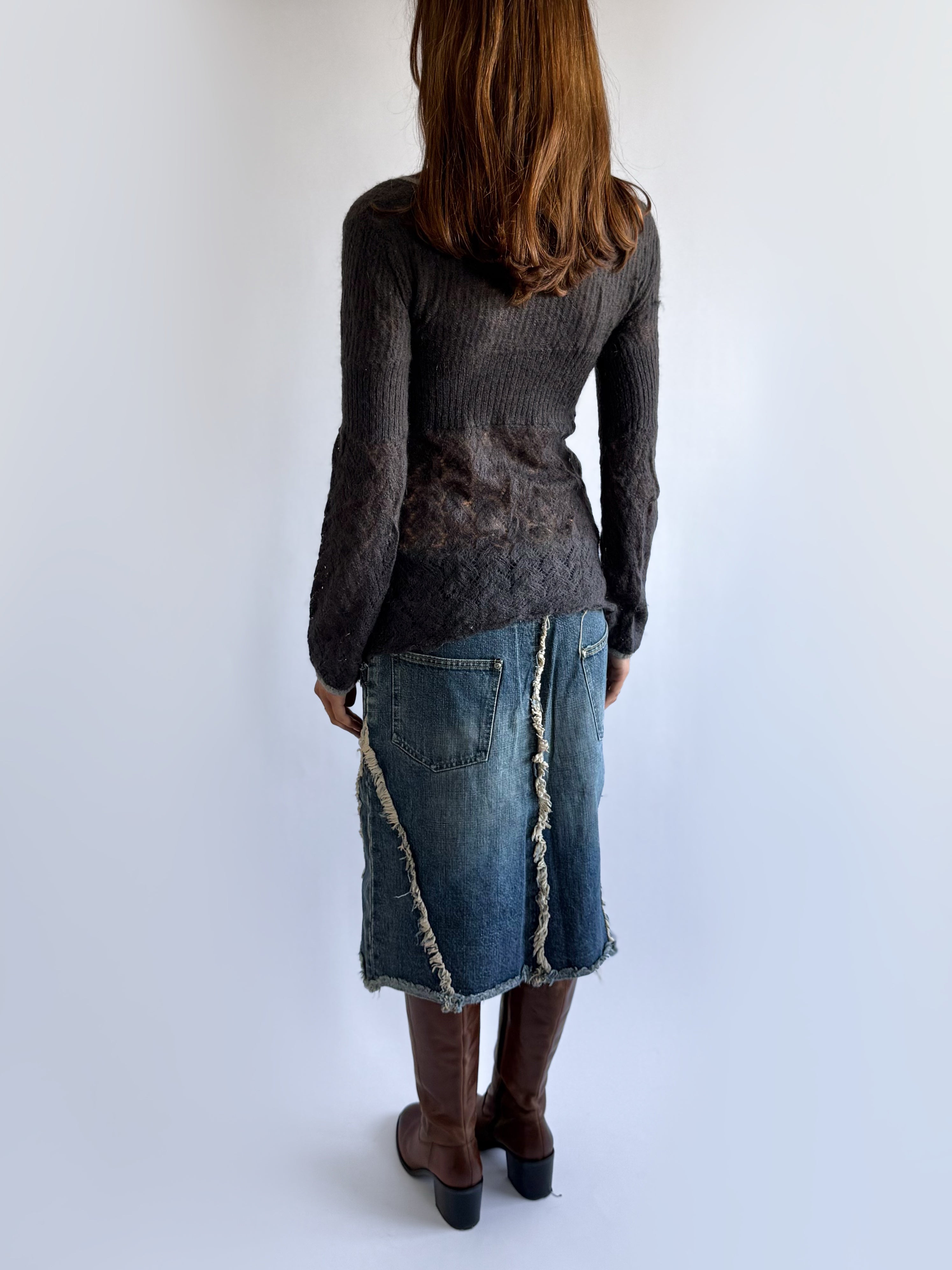 Sheer Knit Jumper - Size S