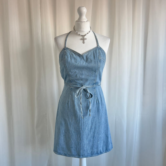 00s Kenzo Backless Denim Mini Dress - Size M