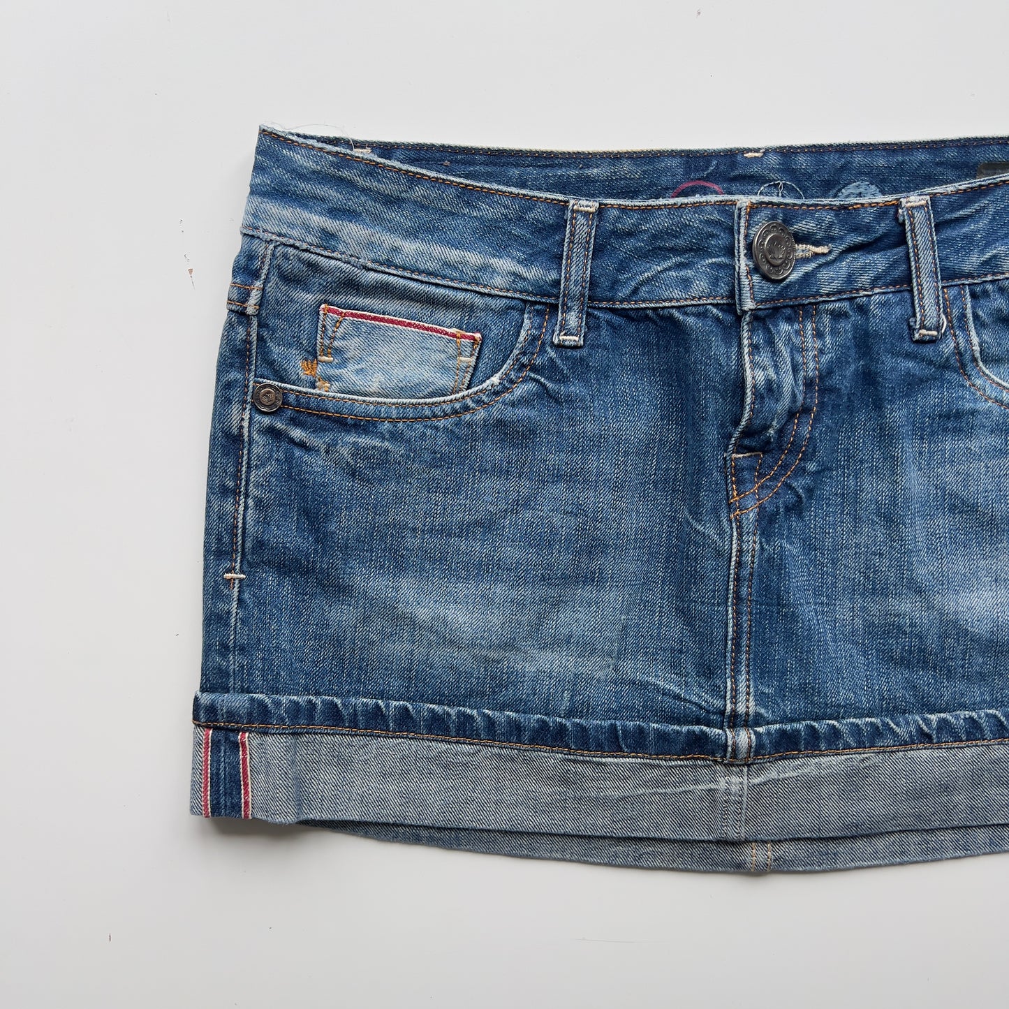 00s Denim Micro Mini Skirt - Size M