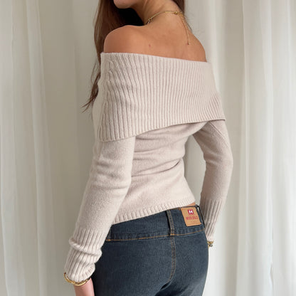 90s Bardot Cashmere & Angora Knit Jumper - Size S