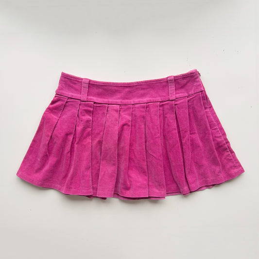 00s Corduroy Pleated Mini Skirt - Size M