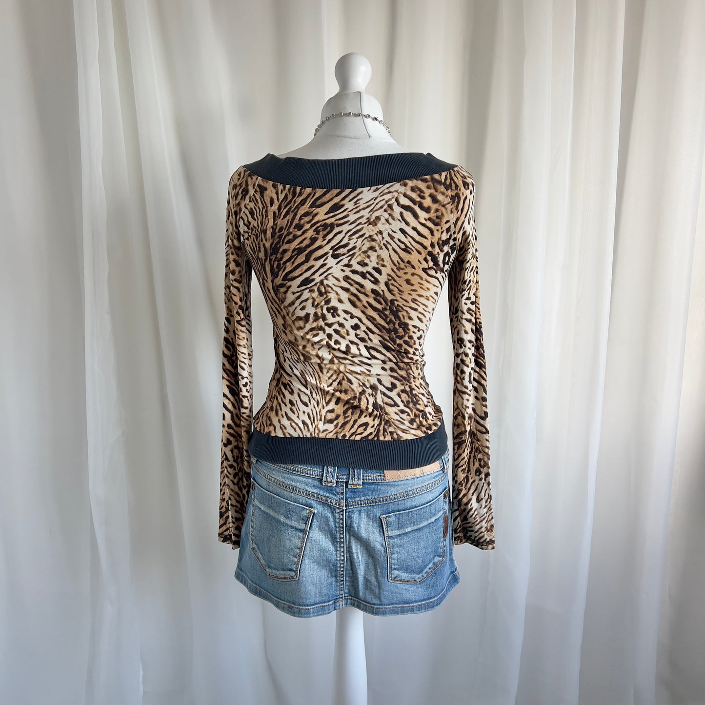 00s Animal Print Long Sleeve - Size S