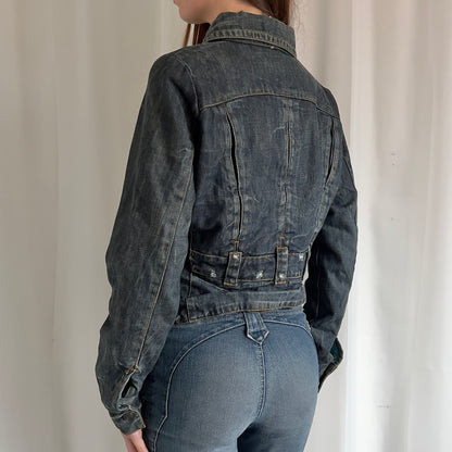 90s Denim Button Up Jacket - Size M