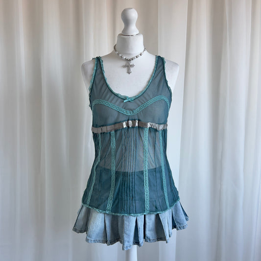 00s Mesh Lace Cami - Size XL