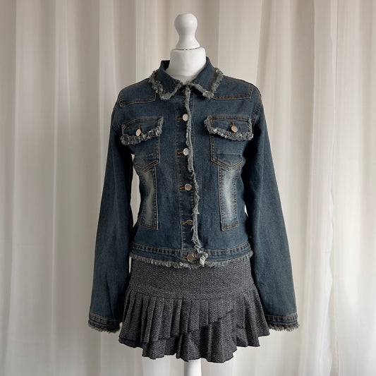 90s Denim Button Up Jacket - Size S