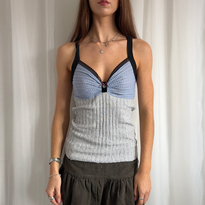 00s Kookai Knit & Lace Cami - Size L