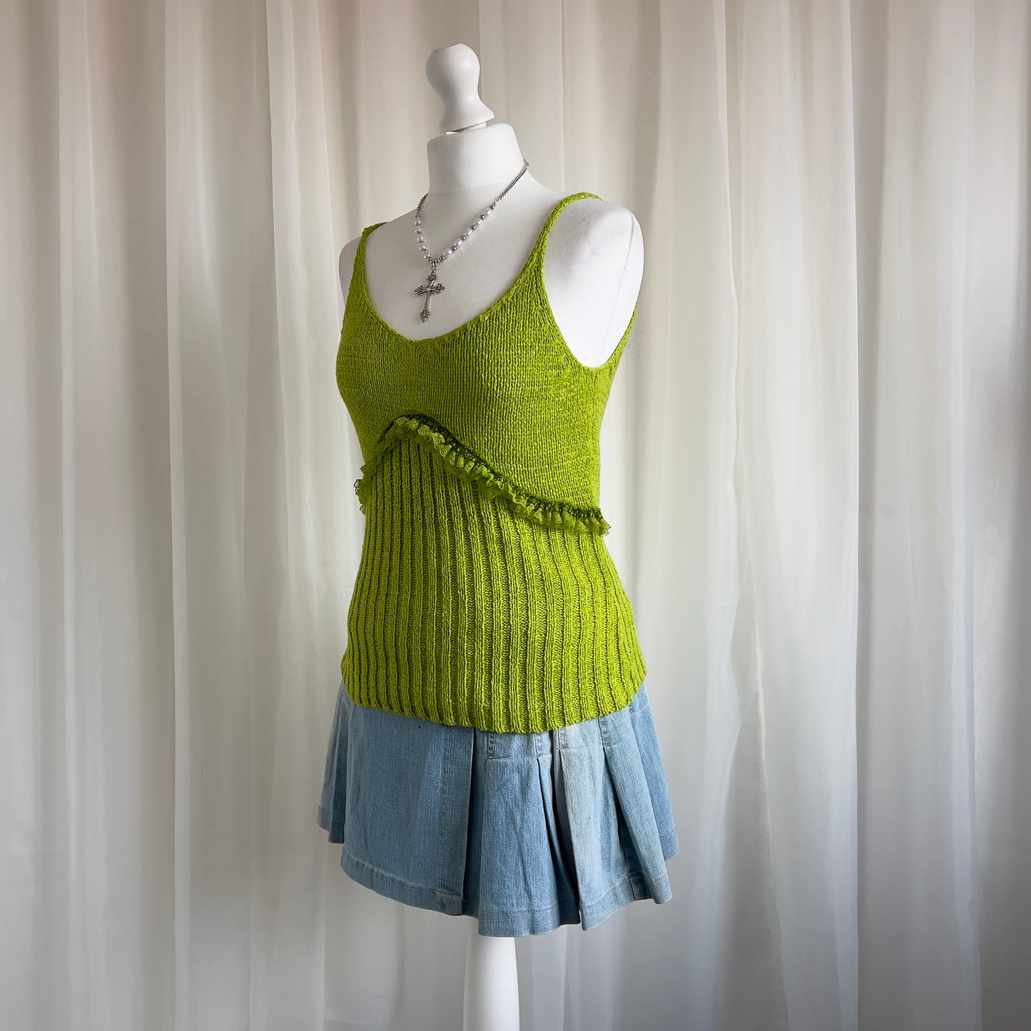 00s Knit & Lace Cami - Size L