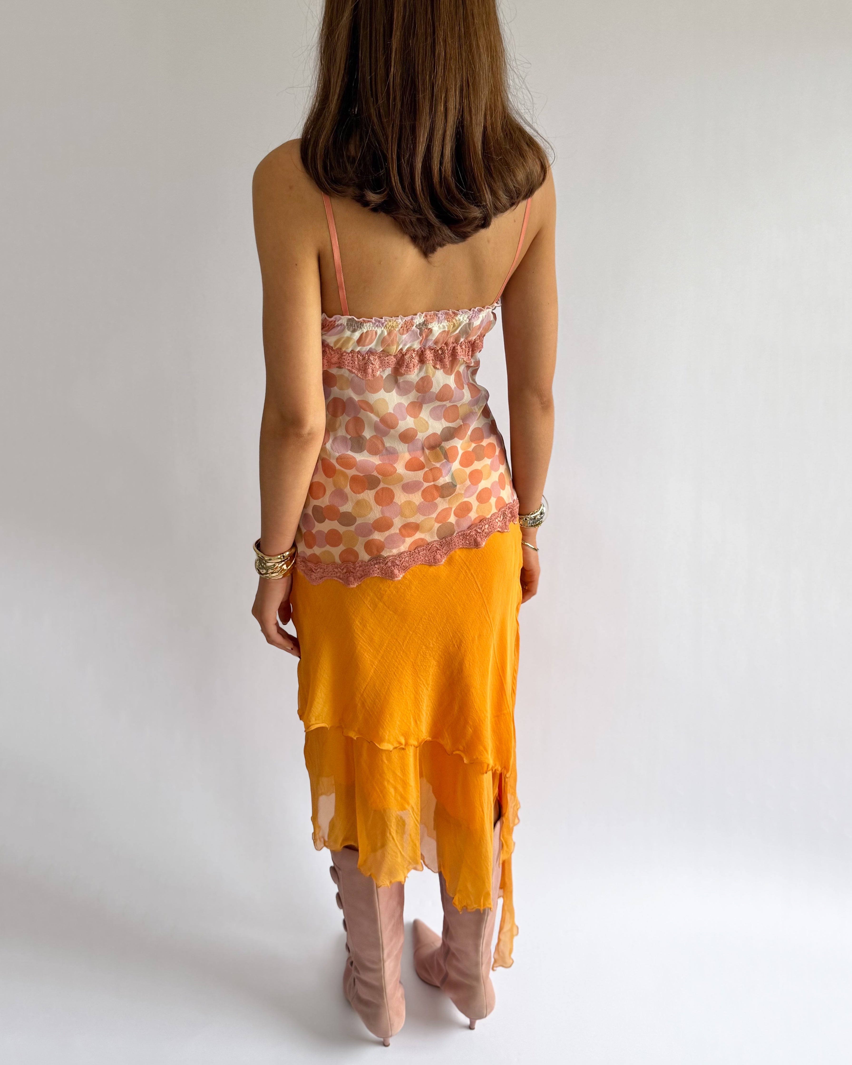 100% Silk Asymmetric Skirt - Size L