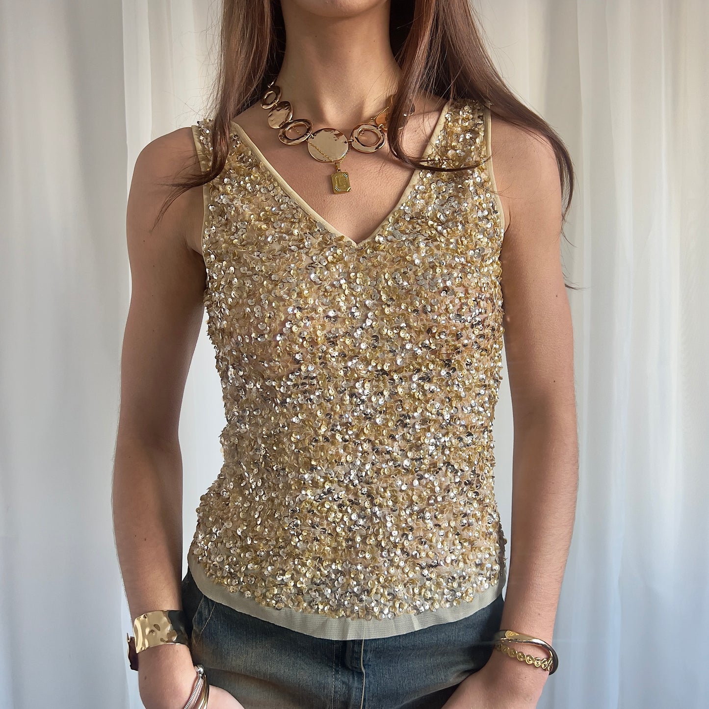 90s Sequin Cami - Size M