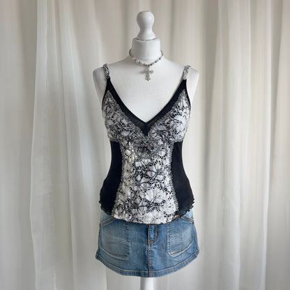 90s Mesh Lace Cami - Size M