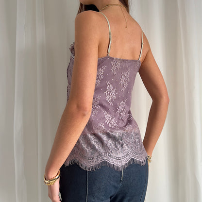 90s Lace Beaded Cami - Size S