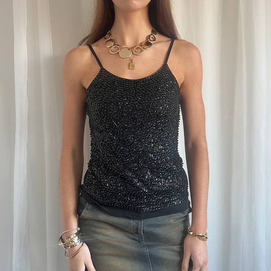 00s Sequin & Beaded Cami - Size L