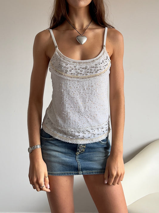90s Beaded Cami Top - Size M