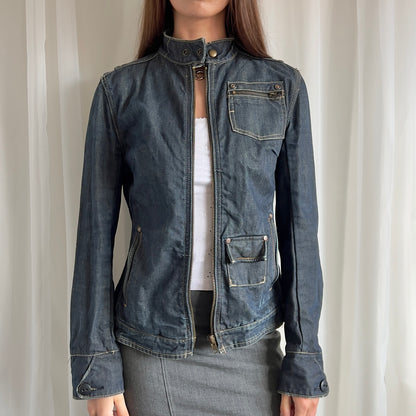 00s Denim Zip Up Jacket - Size L