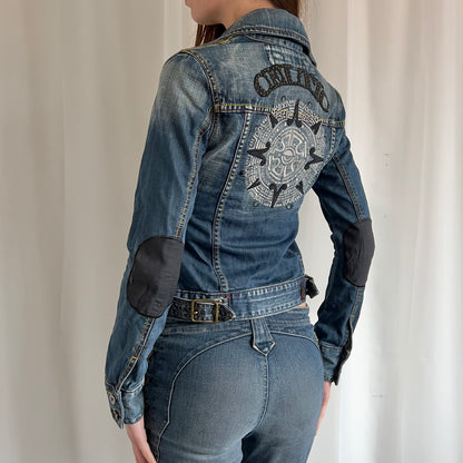 00s Denim Zip Up Jacket - Size S