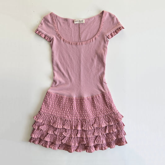 00s Ruffle Mini Dress - Size XS