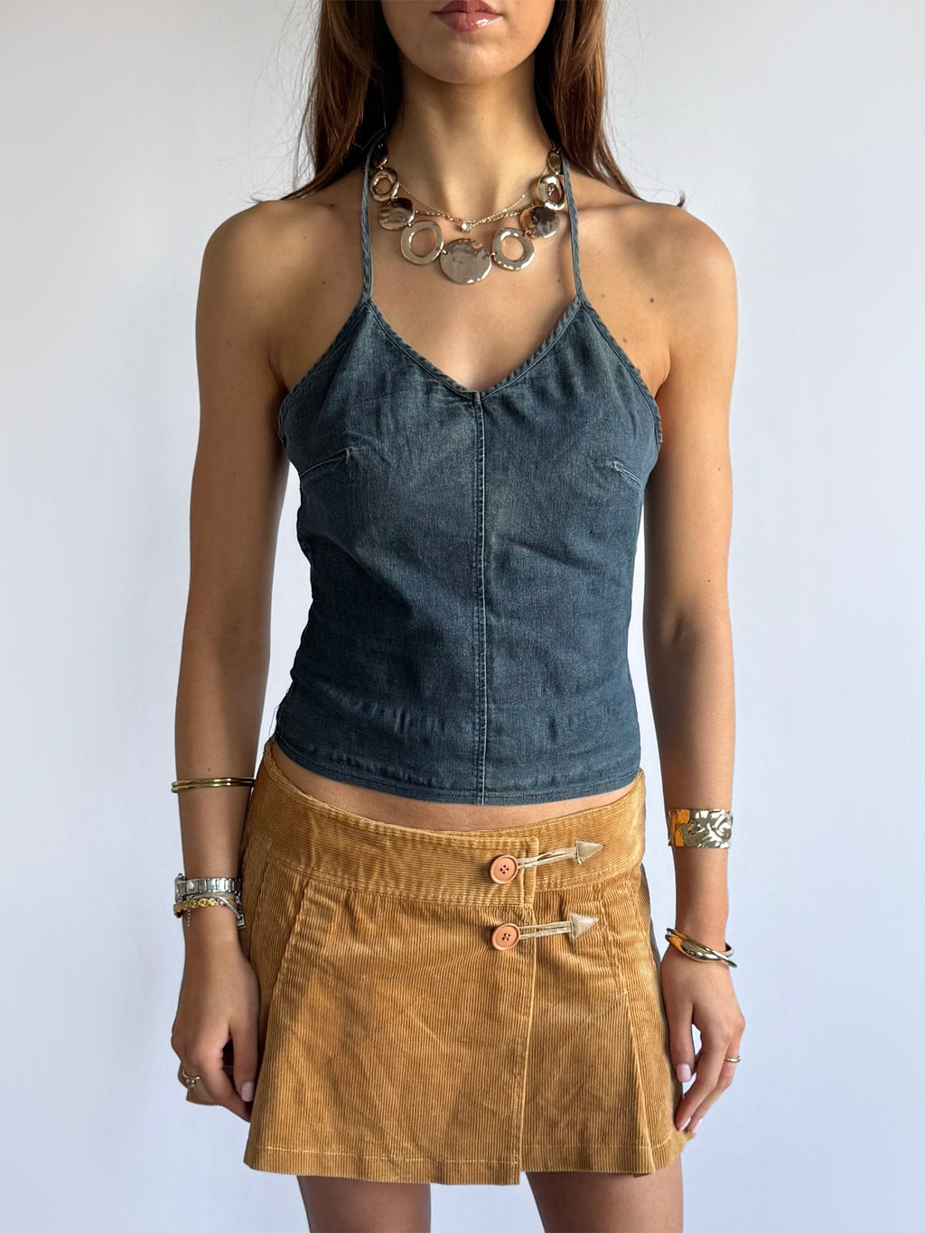 Denim Halter Cami - Size M