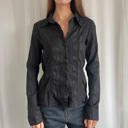 90s Pinstripe Shirt - Size L