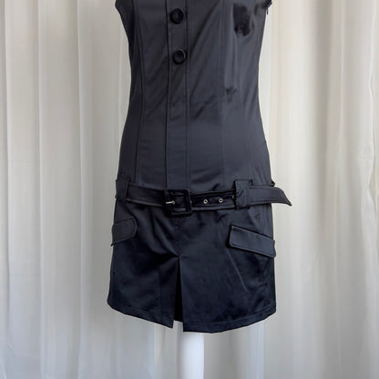 00s Pleated Mini Dress - Size L