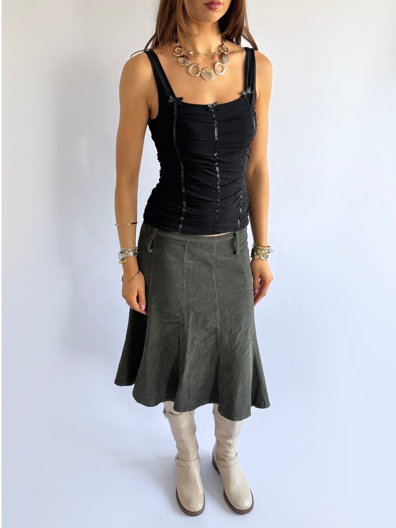 Ruched Bow Cami - Size M