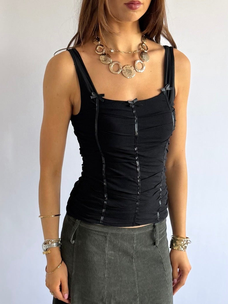 Ruched Bow Cami - Size M