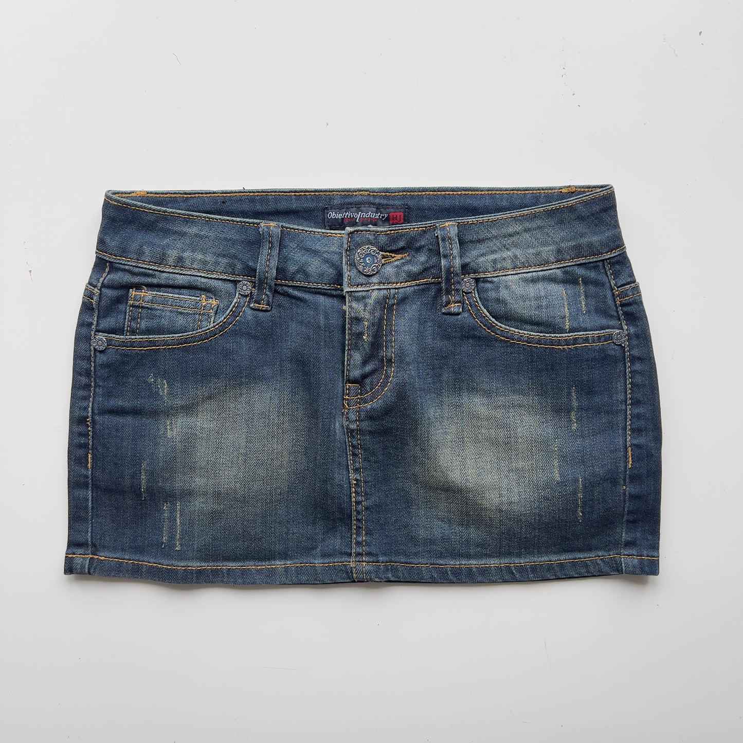 00s Denim Micro Mini Skirt - Size S