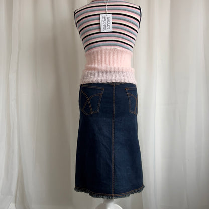 90s Denim Midi Skirt - Size S