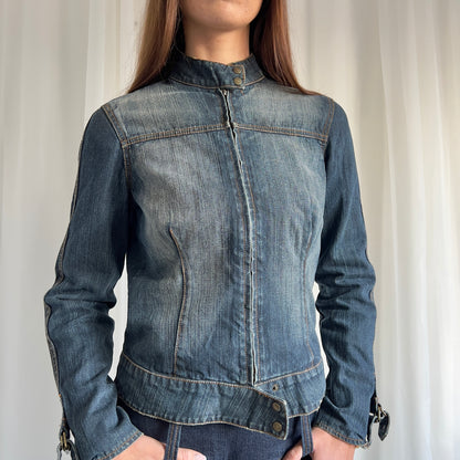 00s Denim Zip Up Jacket - Size M