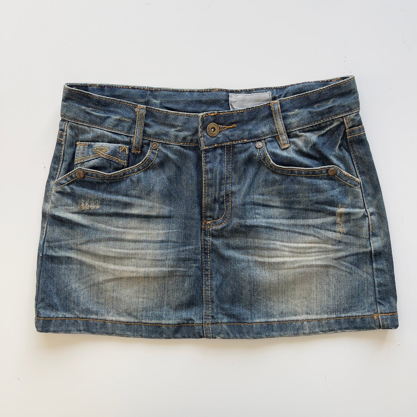 00s Denim Mini Skirt - Size XS