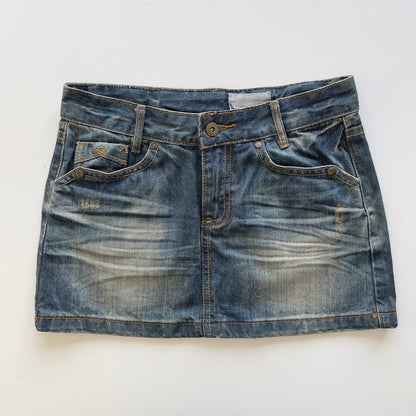 00s Denim Mini Skirt - Size XS